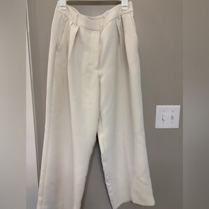 Banana Republic Factory Women's Cream Wide Leg Pants